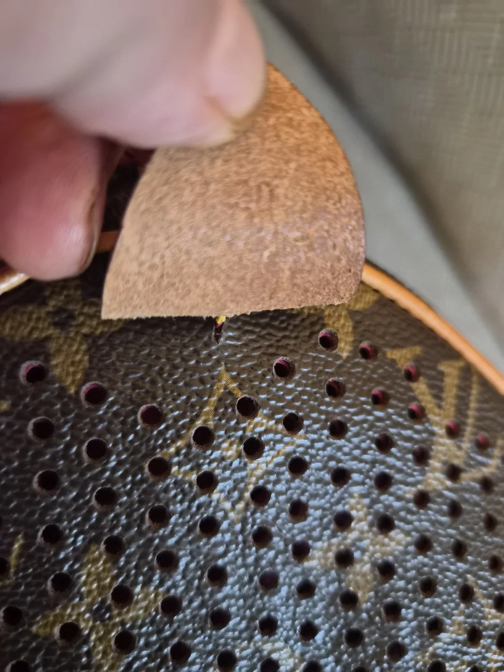 Louis Vuitton Brown Monogram Perforated Speedy with Tan Trim